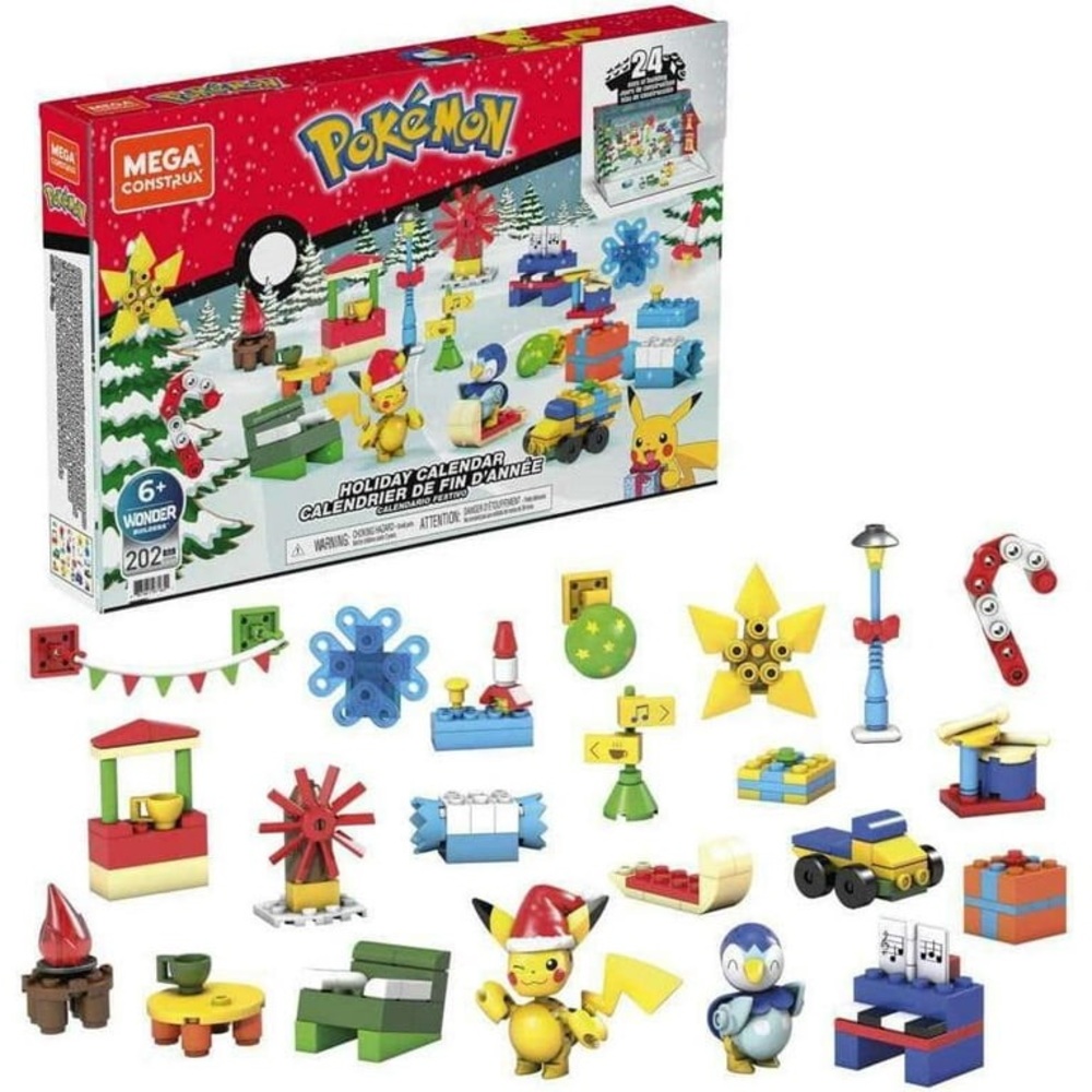 Mega Construx Pokémon Holiday Calendar Construction Set: 202 PIECES: NEW IN BOX
